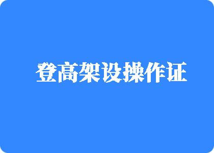 操大黑逼舒服视频登高架设操作证